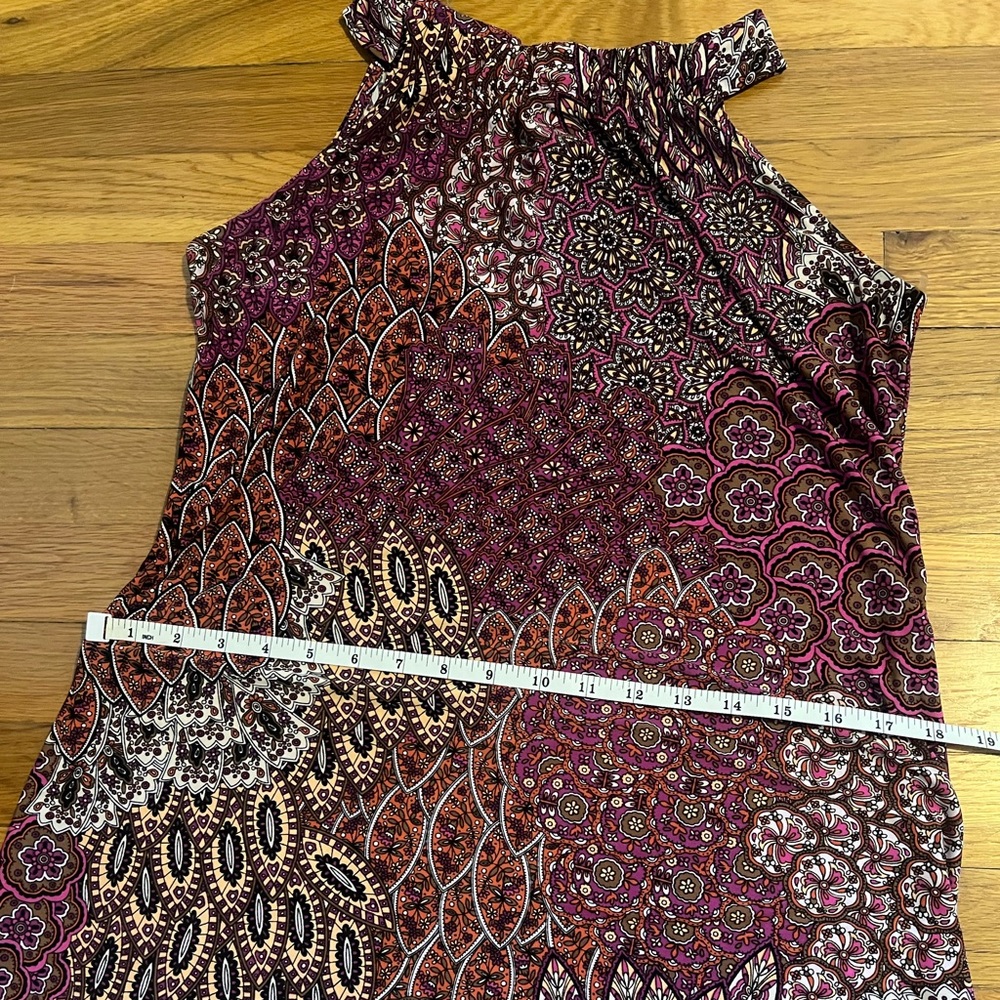 Sz 4 Anne Klein paisley Maxi dress with slits